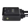 Switch KVM StarTech.com 2 porte USB-C con cavi, uscita DisplayPort 4K 60Hz, KVM compatto con cavi USB Type-C/audio da 1,2 m integrati, alimentato dal bus - pulsante telecomando/commutazione hotkey