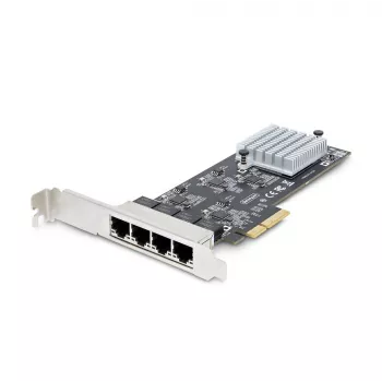 Scheda di rete StarTech.com 4 porte 2,5 Gbit/s NBASE-T PCIe, Intel I225-V, scheda di rete per computer quad-port, NIC multi-gigabit, scheda LAN server PCI Express, interfaccia Ethernet desktop