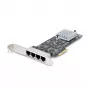 Scheda di rete StarTech.com 4 porte 2,5 Gbit/s NBASE-T PCIe, Intel I225-V, scheda di rete per computer quad-port, NIC multi-gigabit, scheda LAN server PCI Express, interfaccia Ethernet desktop