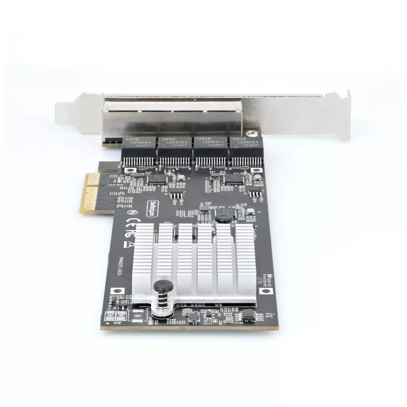 Scheda di rete StarTech.com 4 porte 2,5 Gbit/s NBASE-T PCIe, Intel I225-V, scheda di rete per computer quad-port, NIC multi-gigabit, scheda LAN server PCI Express, interfaccia Ethernet desktop