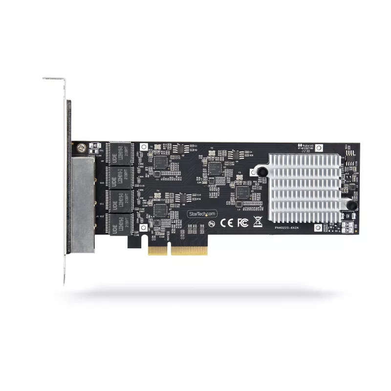 Scheda di rete StarTech.com 4 porte 2,5 Gbit/s NBASE-T PCIe, Intel I225-V, scheda di rete per computer quad-port, NIC multi-gigabit, scheda LAN server PCI Express, interfaccia Ethernet desktop