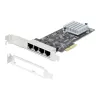 Scheda di rete StarTech.com 4 porte 2,5 Gbit/s NBASE-T PCIe, Intel I225-V, scheda di rete per computer quad-port, NIC multi-gigabit, scheda LAN server PCI Express, interfaccia Ethernet desktop