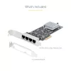 Scheda di rete StarTech.com 4 porte 2,5 Gbit/s NBASE-T PCIe, Intel I225-V, scheda di rete per computer quad-port, NIC multi-gigabit, scheda LAN server PCI Express, interfaccia Ethernet desktop