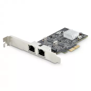 Scheda di rete StarTech.com 2 porte 2.5Gbps NBASE-T PCIe, Intel I225-V, scheda di rete per computer dual-port, NIC multi-gigabit, scheda LAN server PCI Express, interfaccia Ethernet desktop