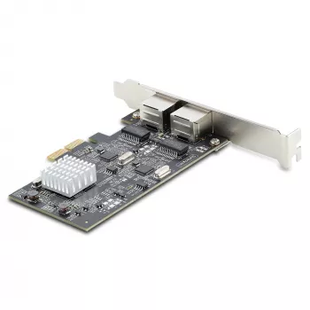 Scheda di rete StarTech.com 2 porte 2.5Gbps NBASE-T PCIe, Intel I225-V, scheda di rete per computer dual-port, NIC multi-gigabit, scheda LAN server PCI Express, interfaccia Ethernet desktop