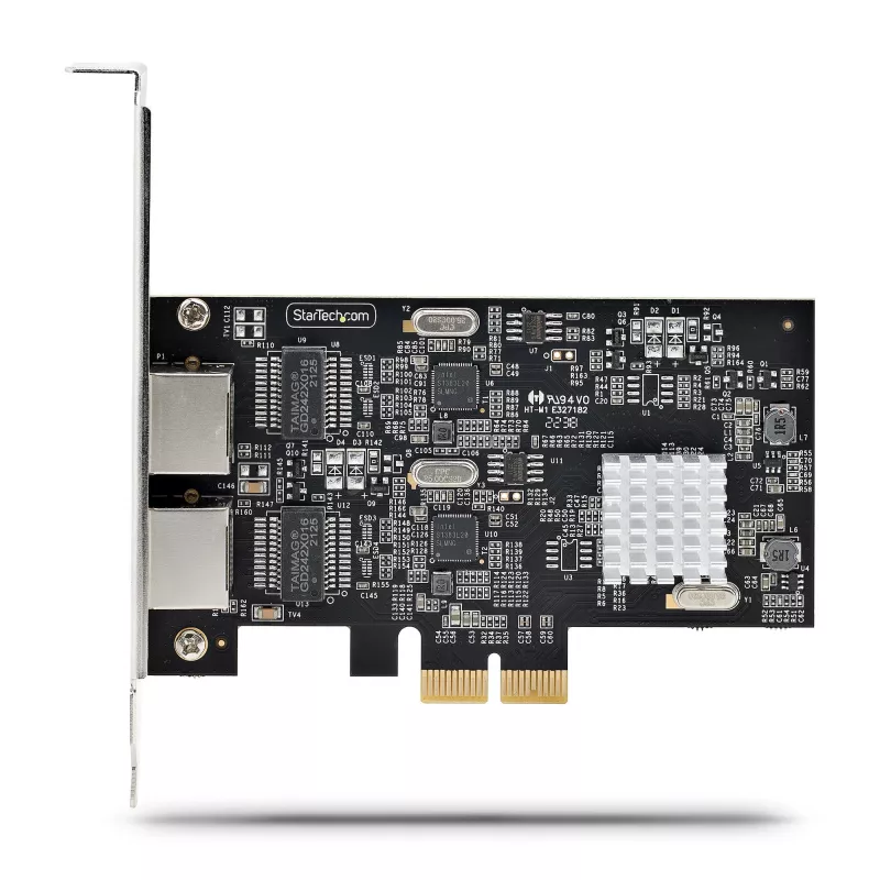Scheda di rete StarTech.com 2 porte 2.5Gbps NBASE-T PCIe, Intel I225-V, scheda di rete per computer dual-port, NIC multi-gigabit, scheda LAN server PCI Express, interfaccia Ethernet desktop