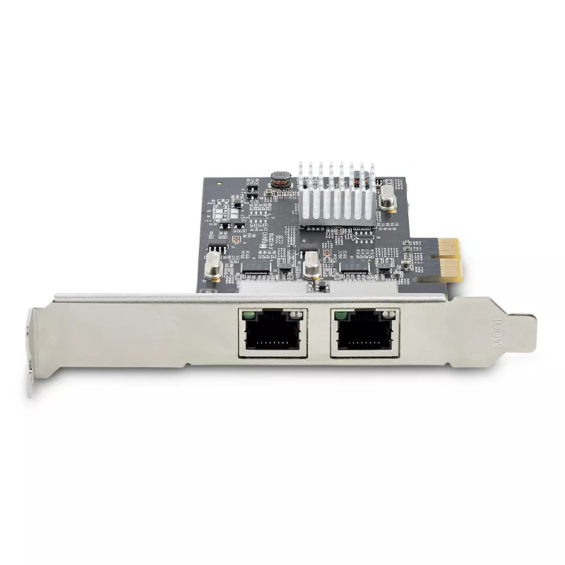Scheda di rete StarTech.com 2 porte 2.5Gbps NBASE-T PCIe, Intel I225-V, scheda di rete per computer dual-port, NIC multi-gigabit, scheda LAN server PCI Express, interfaccia Ethernet desktop