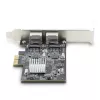 Scheda di rete StarTech.com 2 porte 2.5Gbps NBASE-T PCIe, Intel I225-V, scheda di rete per computer dual-port, NIC multi-gigabit, scheda LAN server PCI Express, interfaccia Ethernet desktop