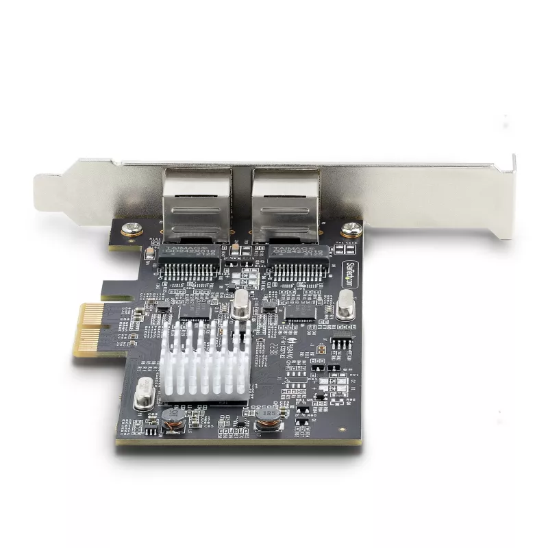 Scheda di rete StarTech.com 2 porte 2.5Gbps NBASE-T PCIe, Intel I225-V, scheda di rete per computer dual-port, NIC multi-gigabit, scheda LAN server PCI Express, interfaccia Ethernet desktop