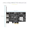 Scheda di rete StarTech.com 2 porte 2.5Gbps NBASE-T PCIe, Intel I225-V, scheda di rete per computer dual-port, NIC multi-gigabit, scheda LAN server PCI Express, interfaccia Ethernet desktop