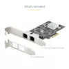 Scheda di rete StarTech.com 2 porte 2.5Gbps NBASE-T PCIe, Intel I225-V, scheda di rete per computer dual-port, NIC multi-gigabit, scheda LAN server PCI Express, interfaccia Ethernet desktop