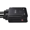 Switch KVM StarTech.com 2 porte ibrido USB-C HDMI con cavi, 4K 60Hz, KVM compatto con cavi host USB-A/HDMI/audio da 6ft/1,8m e USB-C da 4ft/1,2m integrati, alimentato dal bus - pulsante telecomando/commutazione hotkey