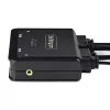 Switch KVM StarTech.com 2 porte ibrido USB-C HDMI con cavi, 4K 60Hz, KVM compatto con cavi host USB-A/HDMI/audio da 6ft/1,8m e USB-C da 4ft/1,2m integrati, alimentato dal bus - pulsante telecomando/commutazione hotkey