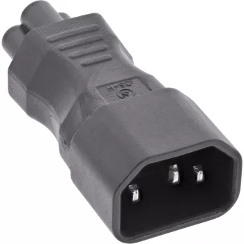 Adattatore per alimentatore InLine IEC 60320 C14 / C5, 3 poli, dispositivo IEC / notebook