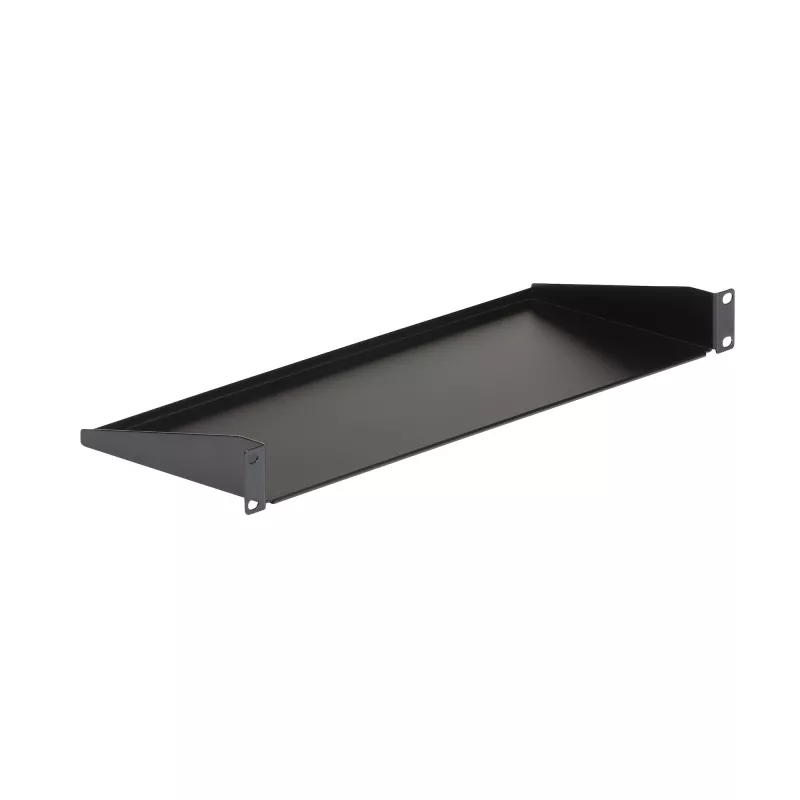 StarTech.com CABSHELF1U ripiano 1U per rack server, ripiano a sbalzo fisso per rack/armadio da 19 pollici, profondità 17,7 cm (7 pollici), portata 15 kg (33 lb), con dadi a gabbia e viti, nero