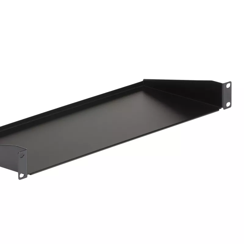 StarTech.com CABSHELF1U ripiano 1U per rack server, ripiano a sbalzo fisso per rack/armadio da 19 pollici, profondità 17,7 cm (7 pollici), portata 15 kg (33 lb), con dadi a gabbia e viti, nero