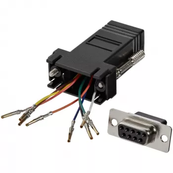 Adattatore modulare StarTech.com DB9 su RJ45 - F/F, DB-9, RJ-45, nero
