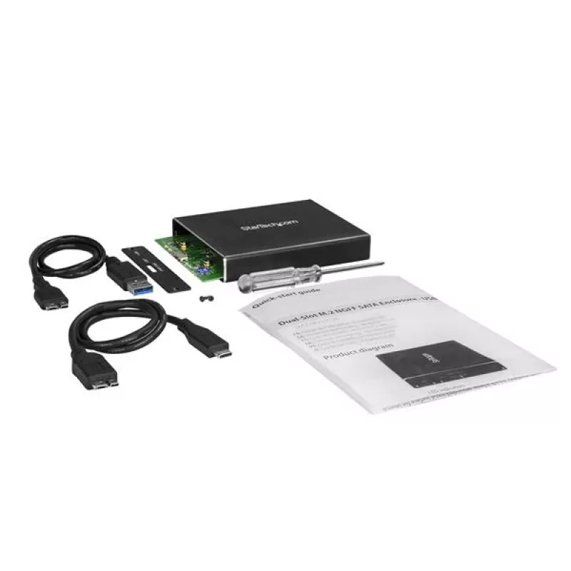 Case per unità dual-slot StarTech.com per SSD M.2 SATA - USB 3.1 (10 Gbit/s) - RAID