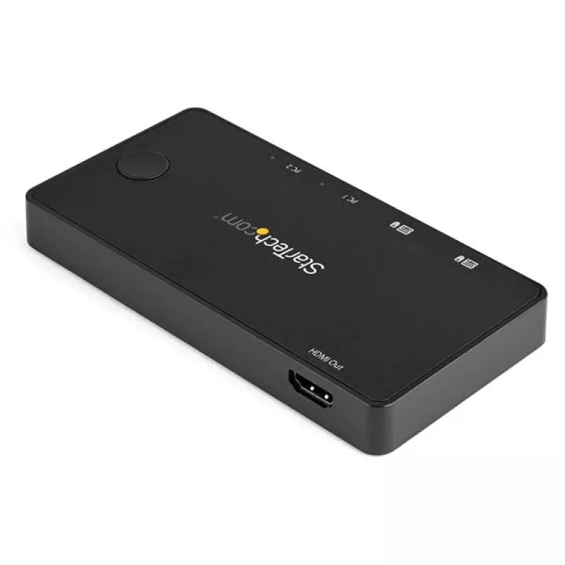 Switch KVM StarTech.com 2 porte USB-C - 4K 60 Hz HDMI - switch KVM mini desktop USB Type-C dual-port UHD compatto con cavi USB-C - alimentato dal bus - MacBook iPad Pro ThinkPad IdeaPad EliteBook
