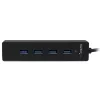 Hub StarTech.com 4 porte SuperSpeed USB 3.0 portatile con cavo integrato