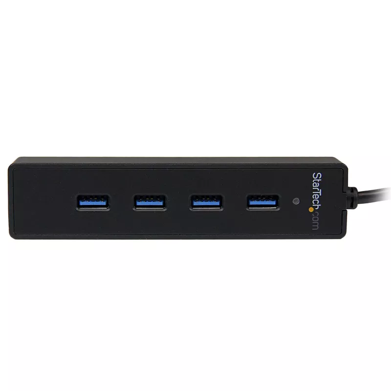 Hub StarTech.com 4 porte SuperSpeed USB 3.0 portatile con cavo integrato