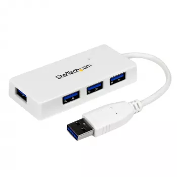 Hub StarTech.com 4 porte SuperSpeed Mini USB 3.0 portatile - bianco