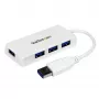 Hub StarTech.com 4 porte SuperSpeed Mini USB 3.0 portatile - bianco