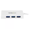 Hub StarTech.com 4 porte SuperSpeed Mini USB 3.0 portatile - bianco