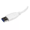 Hub StarTech.com 4 porte SuperSpeed Mini USB 3.0 portatile - bianco