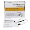 Hub StarTech.com 4 porte SuperSpeed Mini USB 3.0 portatile - bianco