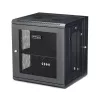 StarTech.com armadio di rete a parete 4 montanti 12U con ripiano 1U, armadio server a parete pieghevole 19 inch per apparecchiature dati/AV/elettroniche/informatiche, case rack ventilato flessibile