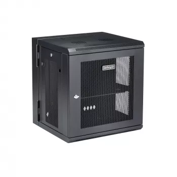 StarTech.com armadio di rete a parete 4 montanti 12U con ripiano 1U, armadio server a parete pieghevole 19 inch per apparecchiature dati/AV/elettroniche/informatiche, case rack ventilato flessibile