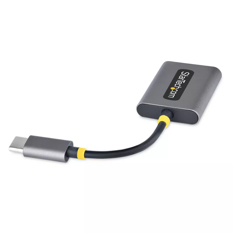 StarTech.com splitter cuffie USB-C, adattatore dual headset USB Type-C con ingresso microfono, adattatore audio USB-C a 3,5 mm/dongle auricolari, USB-C a presa audio/uscita aux, DAC 24 bit