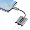StarTech.com splitter cuffie USB-C, adattatore dual headset USB Type-C con ingresso microfono, adattatore audio USB-C a 3,5 mm/dongle auricolari, USB-C a presa audio/uscita aux, DAC 24 bit