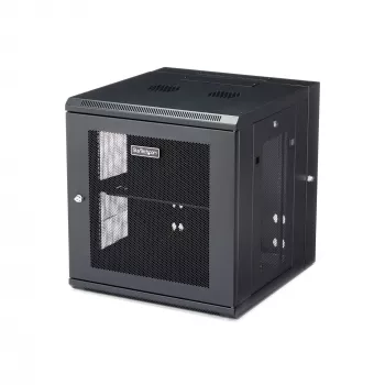 StarTech.com armadio di rete a parete 4 montanti 12U con ripiano 1U, armadio server a parete pieghevole 19 inch per apparecchiature dati / AV / elettroniche / informatiche, case rack ventilato flessibile