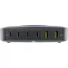 InLine Qi Powerstation Multiport caricabatterie, 4x USB-C + 2x USB-A, GaN 100 W, ricarica wireless 15 W, nero (31517K)