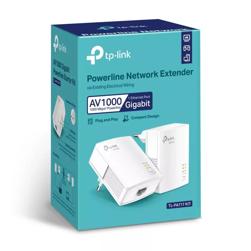 TP-Link TL-PA717KIT 1000 Mbit/s Ethernet LAN bianco 2 pezzi