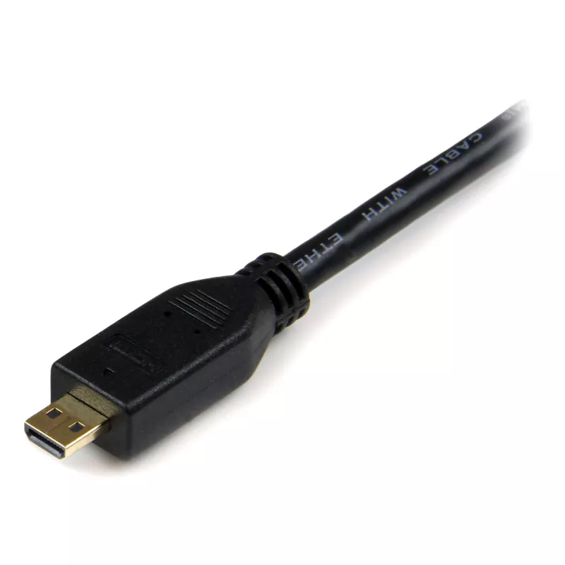 StarTech.com HDADMM3M cavo High Speed da Micro HDMI a HDMI con Ethernet, 3 m, HDMI tipo A a Micro HDMI tipo D, 32 AWG, schermato, M/M, nero