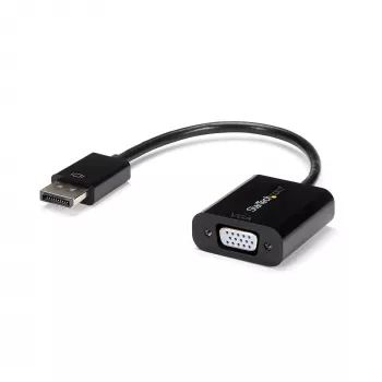 StarTech.com Adattatore DisplayPort a VGA – Convertitore attivo DP a VGA – Video 1080p – Adattatore cavo da sorgente DP/DP++ a monitor VGA – Dongle adattatore DP a VGA digitale-analogico – DP 1.2 a VGA