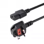 StarTech.com Cavo di alimentazione PC UK 10ft (3m), 18AWG, BS 1363 a C13, 10A 250V, cavo AC di ricambio nero, cavo alimentazione / cavo UK, cavo alimentatore PC, cavo alimentazione TV/monitor