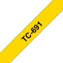Nastro per etichettatrice Brother 9 mm, nero su giallo, TC, nero, Giappone, 5 anni, Brother