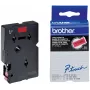 Nastro per etichettatrice 9 mm Brother TC491 nero su rosso