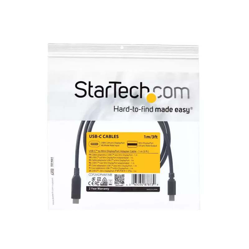 StarTech.com Cavo USB-C a Mini DisplayPort – 1 m (3,3 ft.), 4K 60 Hz – nero
