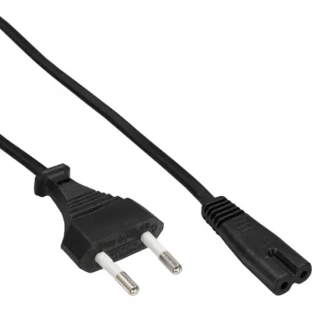 Cavo di alimentazione InLine, connettore Euro / connettore Euro8, nero, 3m