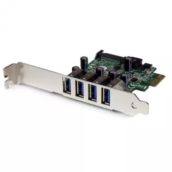 StarTech.com Scheda controller PCI Express PCIe 4 porte SuperSpeed USB 3.0 con UASP – Alimentazione SATA