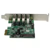 StarTech.com Scheda controller PCI Express PCIe 4 porte SuperSpeed USB 3.0 con UASP – Alimentazione SATA