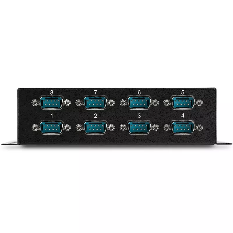 StarTech.com Hub adattatore USB a seriale DB9 RS232 8 porte – Montaggio industriale su guida DIN e a parete