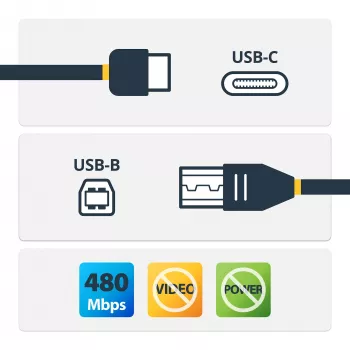 StarTech.com Cavo USB-C a USB-B - M/M - 1 m (3 ft) - USB 2.0