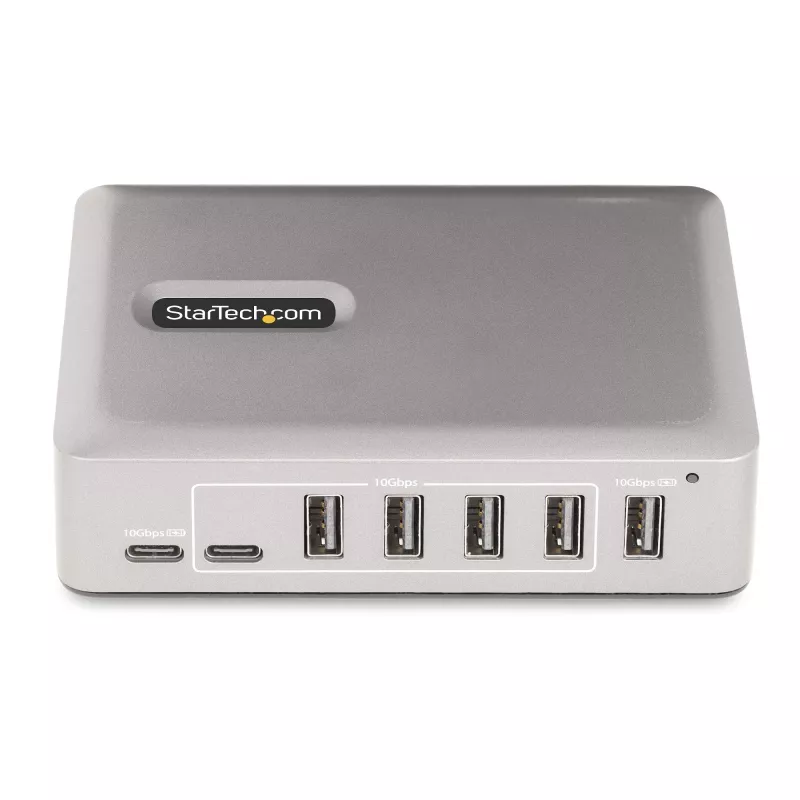 Hub USB-C StarTech.com a 7 porte - 5x USB-A + 2x USB-C - Self-Powered con alimentatore da 65W - USB 3.1 10Gbps - Hub USB per desktop/laptop con cavo di blocco certificato USB-IF da 3ft - Hub USB C