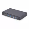 Switch KM StarTech.com a 4 porte con commutazione del mouse, switch USB per tastiera/mouse, audio 3,5mm/USB, condivisione periferiche per 4 computer, conforme TAA